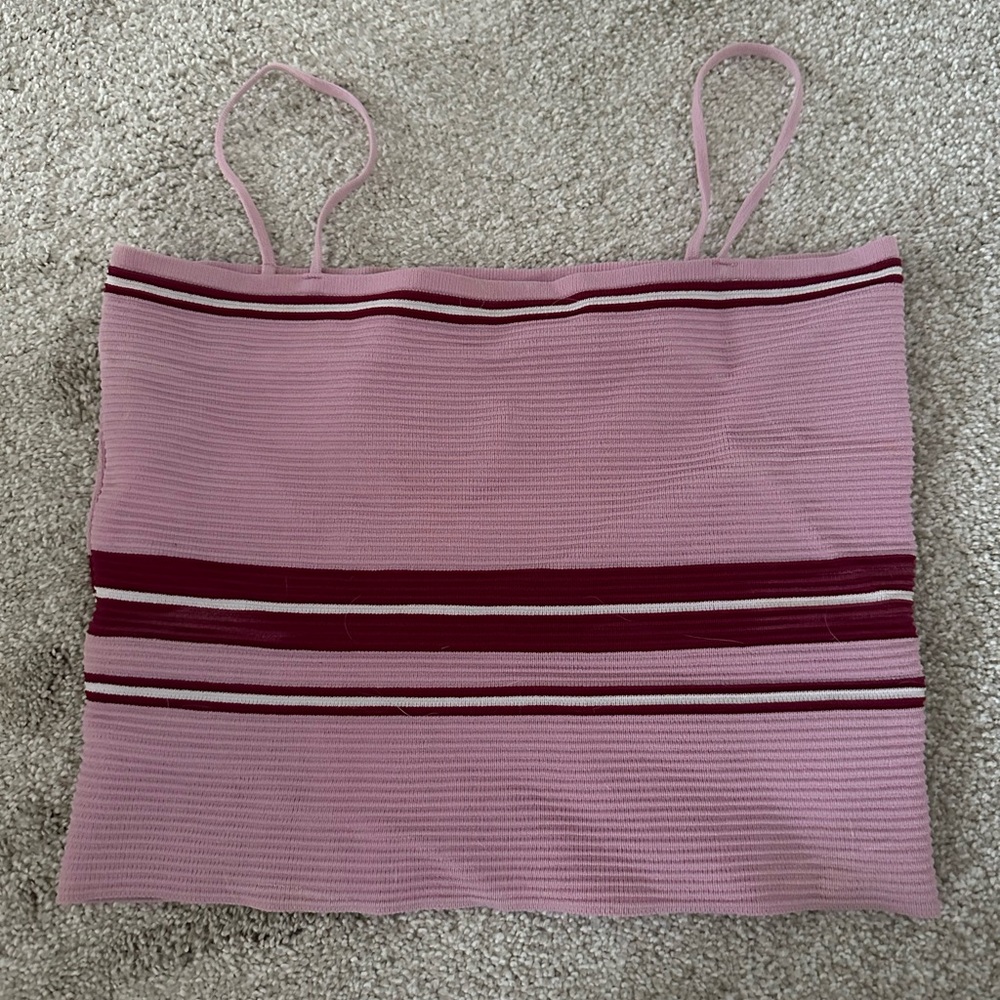 Lulus - Pink Striped Women's Tube Top